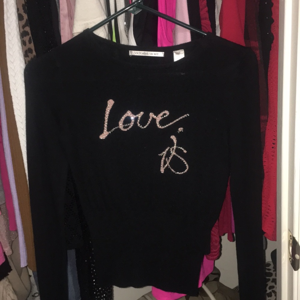 Victoria secret sweater with rhinestone